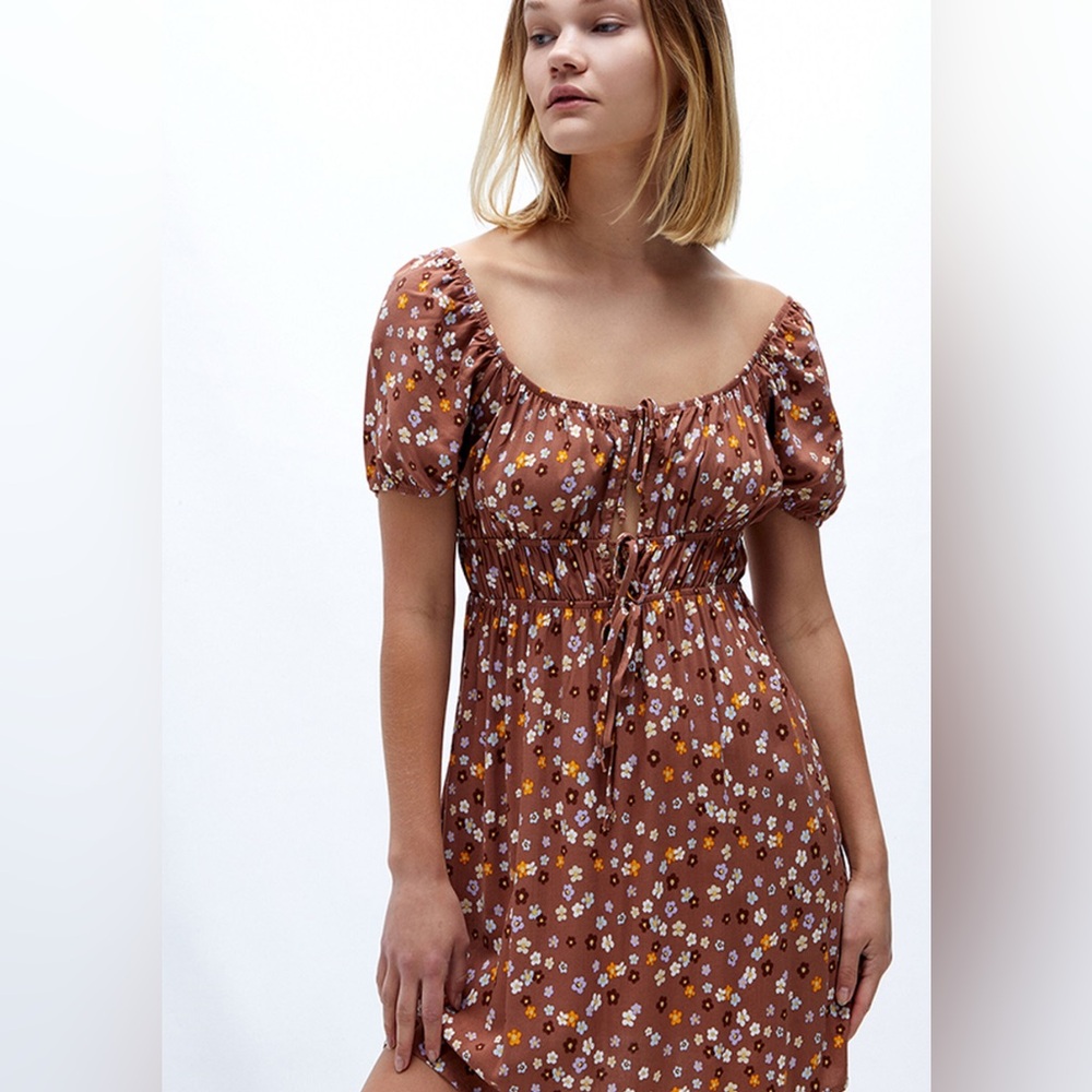 L.A hearts floral front tie dress